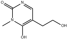 6-ヒドロキシ-5-(2-ヒドロキシエチル)-1-メチルピリミジン-2(1H)-オン 化学構造式