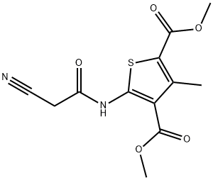 dimethyl 5-[(cyanoacetyl)amino]-3-methylthiophene-2,4-dicarboxylate Structure