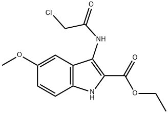 ethyl 3-[(chloroacetyl)amino]-5-methoxy-1H-indole-2-carboxylate Structure
