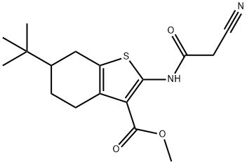 methyl 6-tert-butyl-2-[(cyanoacetyl)amino]-4,5,6,7-tetrahydro-1-benzothiophene-3-carboxylate Structure