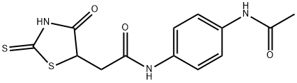 N-[4-(acetylamino)phenyl]-2-(2-mercapto-4-oxo-4,5-dihydro-1,3-thiazol-5-yl)acetamide Struktur