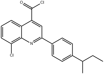 2-(4-sec-butylphenyl)-8-chloroquinoline-4-carbonyl chloride Structure