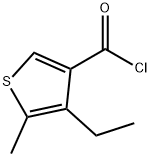 4-乙基-5-甲基噻吩-3-甲酰氯, 1160248-82-7, 结构式