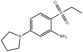 2-(Ethylsulfonyl)-5-(1-pyrrolidinyl)aniline Struktur