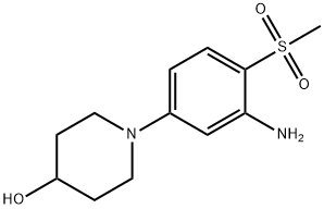 1-[3-Amino-4-(methylsulfonyl)phenyl]-4-piperidinol,1219957-10-4,结构式