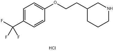 3-{2-[4-(Trifluoromethyl)phenoxy]ethyl}piperidinehydrochloride Structure