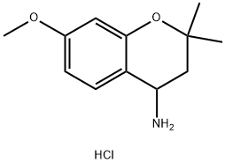 7-Methoxy-2,2-dimethyl-chroman-4-ylaminehydrochloride Structure