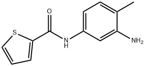 N-(3-アミノ-4-メチルフェニル)-2-チオフェンカルボキサミド 化学構造式