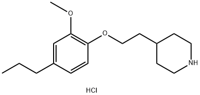 4-[2-(2-Methoxy-4-propylphenoxy)ethyl]piperidinehydrochloride 化学構造式