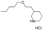 3-[2-(Pentyloxy)ethyl]piperidine hydrochloride Struktur