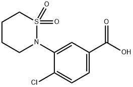 4-Chloro-3-(1,1-dioxo-1lambda*6*-[1,2]thiazinan-2-yl)-benzoic acid Structure