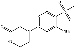 4-[3-Amino-4-(methylsulfonyl)phenyl]-2-piperazinone|