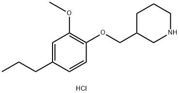 3-[(2-Methoxy-4-propylphenoxy)methyl]piperidinehydrochloride Structure