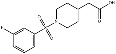 [1-(3-Fluoro-benzenesulfonyl)-piperidin-4-yl]-acetic acid 结构式