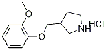 3-[(2-Methoxyphenoxy)methyl]pyrrolidinehydrochloride Struktur