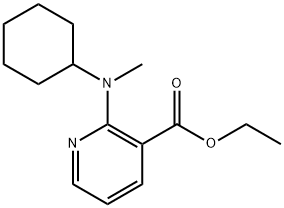 2-[シクロヘキシル(メチル)アミノ]ニコチン酸エチル 化学構造式