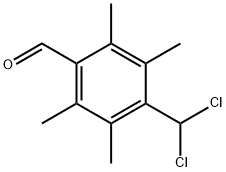 4-(二氯甲基)-2,3,5,6-四甲基-苯甲醛, 148990-19-6, 结构式