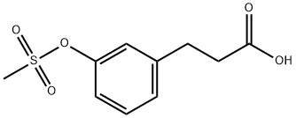 3-[3-(Methanesulfonyloxy)phenyl]propanoic acid Structure