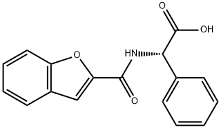(S)-2-(苯并呋喃-2-甲酰胺基)-2-苯乙酸, 1217756-92-7, 结构式