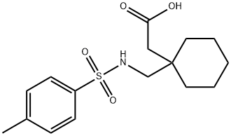 2-[1-[[(4-甲基苯基)磺酰基氨基]甲基]环己基]乙酸, 675624-80-3, 结构式