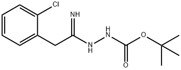 N'-[1-Amino-2-(2-chlorophenyl)ethylidene]-hydrazinecarboxylic acid tert-butyl ester Struktur