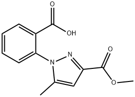 2-[3-(Methoxycarbonyl)-5-methyl-1H-pyrazol-1-yl]-benzoic acid Struktur
