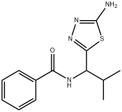 N-[1-(5-氨基-1,3,4-噻二唑-2-基)-2-甲基丙基]苯甲酰胺 结构式