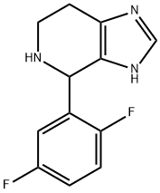 4-(2,5-二氟苯基)-4,5,6,7-四氢-3H-咪唑并[4,5-C]吡啶, 1010898-10-8, 结构式