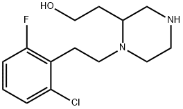 2-{1-[2-(2-Chloro-6-fluorophenyl)ethyl]-2-piperazinyl}ethanol,1233642-05-1,结构式