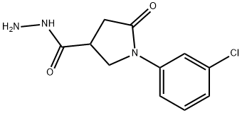 1-(3-Chlorophenyl)-5-oxopyrrolidine-3-carbohydrazide Struktur