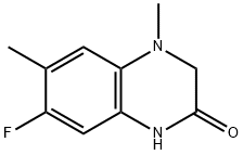 7-氟-4,6-二甲基-3,4-二氢喹喔啉-2(1H)-酮 结构式