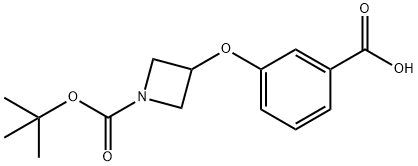 3-{[1-(tert-Butoxycarbonyl)azetidin-3-yl]-oxy}benzoic acid Structure