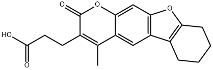 3-(4-Methyl-2-oxo-6,7,8,9-tetrahydro-2H-[1]-benzofuro[3,2-g]chromen-3-yl)propanoic acid Structure