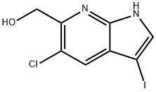 (5-Chloro-3-iodo-1H-pyrrolo[2,3-b]pyridin-6-yl)methanol Structure