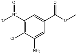 Methyl 3-amino-4-chloro-5-nitrobenzoate Struktur