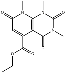 1,3,8-三甲基-2,4,7-三氧代-1,2,3,4,7,8-六氢吡啶并[2,3-D]嘧啶-5-甲酸乙酯, 950275-72-6, 结构式