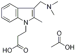 3-(3-DIMETHYLAMINOMETHYL-2-METHYL-INDOL-1-YL)-PROPIONIC ACID ACETATE Structure