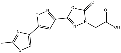 [5-[5-(2-methyl-1,3-thiazol-4-yl)isoxazol-3-yl]-2-oxo-1,3,4-oxadiazol-3(2h)-yl]acetic acid Structure