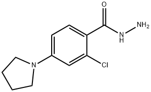 2-chloro-4-(1-pyrrolidinyl)benzenecarbohydrazide 化学構造式