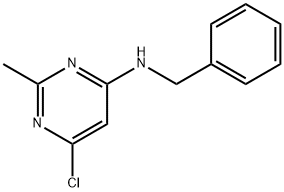N-ベンジル-6-クロロ-2-メチル-4-ピリミジンアミン 化学構造式
