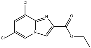6,8-ジクロロイミダゾ[1,2-a]ピリジン-2-カルボン酸エチル 化学構造式