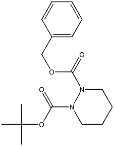 1-benzyl 2-(tert-butyl) tetrahydro-1,2-pyridazinedicarboxylate Struktur