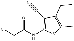 2-氯-N-(3-氰基-4-乙基-5-甲基噻吩-2-基)乙酰胺,549520-00-5,结构式