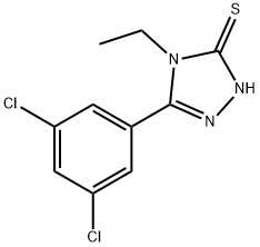 5-(3,4-ジクロロフェニル)-4-エチル-4H-1,2,4-トリアゾール-3-チオール 化学構造式