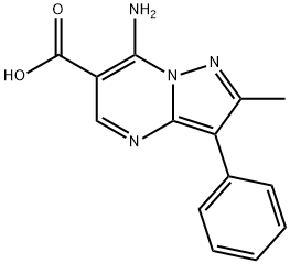 7-Amino-2-methyl-3-phenylpyrazolo-[1,5-a]pyrimidine-6-carboxylic acid Structure