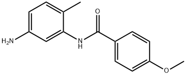 N-(5-アミノ-2-メチルフェニル)-4-メトキシベンズアミド 化学構造式