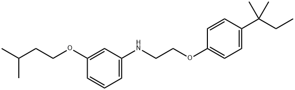 N-[3-(Isopentyloxy)phenyl]-N-{2-[4-(tert-pentyl)-phenoxy]ethyl}amine Struktur