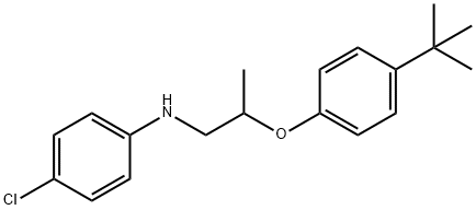 N-{2-[4-(TERT-ブチル)フェノキシ]プロピル}-4-クロロアニリン 化学構造式