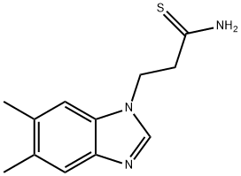3-(5,6-dimethyl-1H-benzimidazol-1-yl)propanethioamide Structure