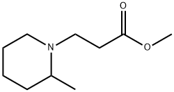 3-(2-メチルピペリジン-1-イル)プロパン酸メチル 化学構造式